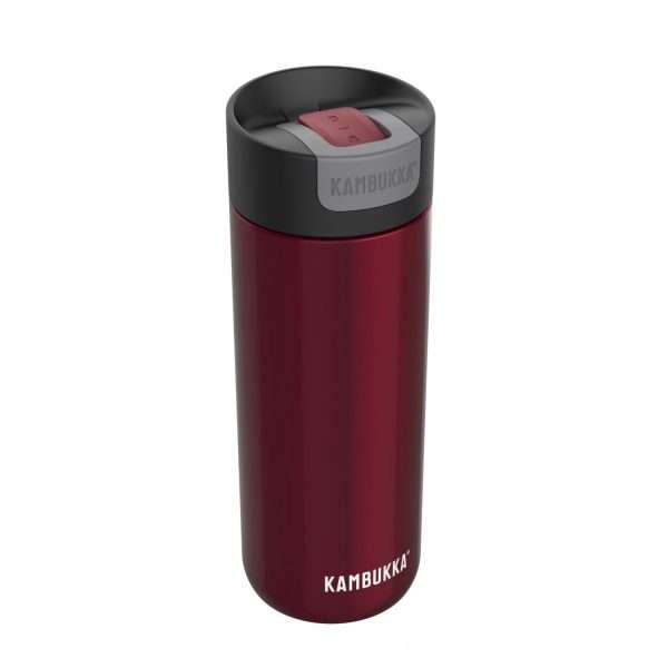 KAMBUKKA OLYMPUS, Stainless Steel Double Wall Thermo drinking bottle, BPA-free Ravenous Red