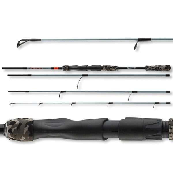 DAIWA Fuego Camo Travel Spin, 4 parts, Travel Spinning Fishing Rod 2.7m / 20g - 60g