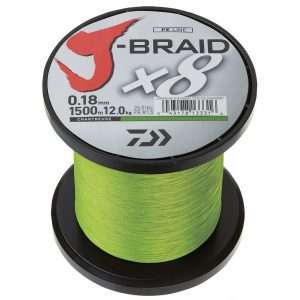 DAIWA J-Braid X8, 3000m, chartreuse, Braided Fishing Line 0.28mm / 26.5kg