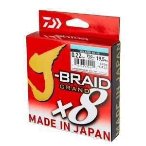 DAIWA J-Braid Grand X8, 135m, blue, Braided Fishing Line 0.18mm / 12.5kg