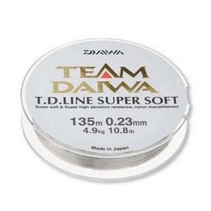 Team Daiwa TD Super Soft, Fishing line monofilament, 135m, Made in Japan, transparent