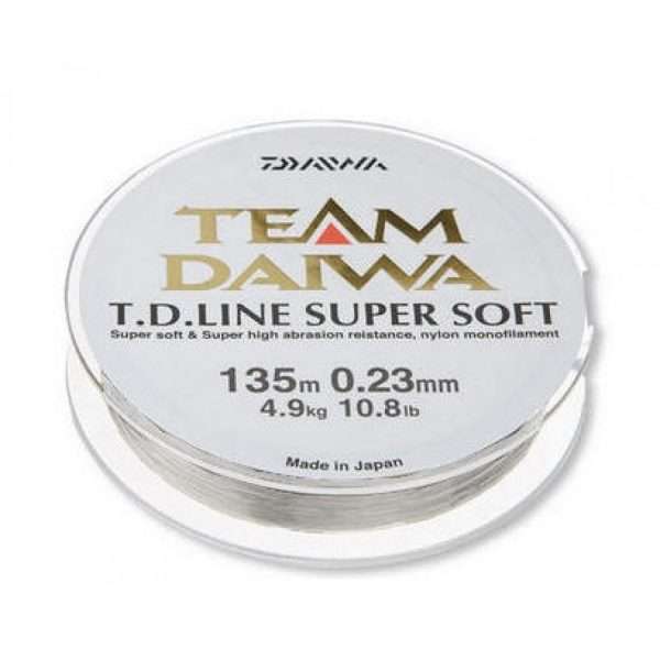 Team Daiwa TD Super Soft, Fishing line monofilament, 135m, Made in Japan, transparent