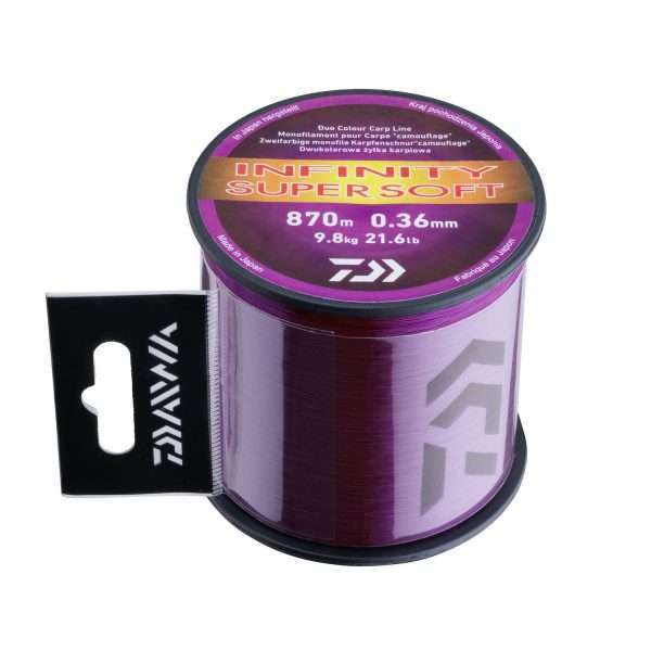 DAIWA Infinity Line Super Soft, purple, Monofilament Fishing Line 1350m / 0.27mm / 5.8kg