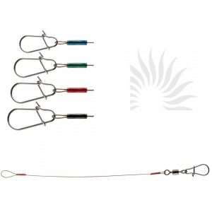Daiwa Tournament Wire Leader, 20cm, 2 pcs, with loop and swivel Tragkraft: 5kg
