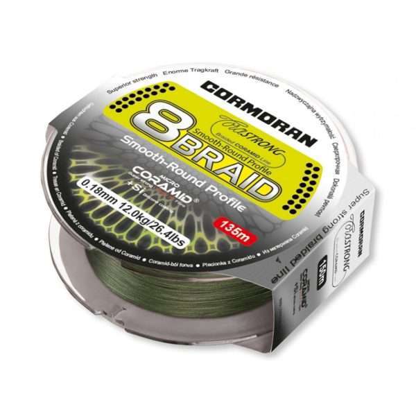 CORMORAN Corastrong 8-Braid, 300m, green, Braided fishing line 0.35mm / 37.5kg