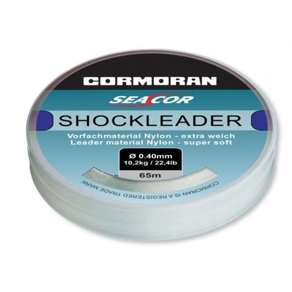 CORMORAN SEACOR SHOCKLEADER, transparent, Saltwater leader cord  65m / 0.8mm / 33kg