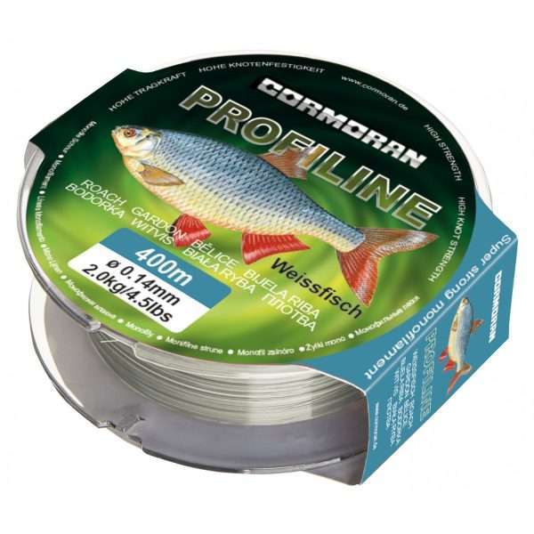 CORMORAN Profiline Whitefish, 400m, transparent, Monofilament Fishing Line 0.2mm / 3.7kg