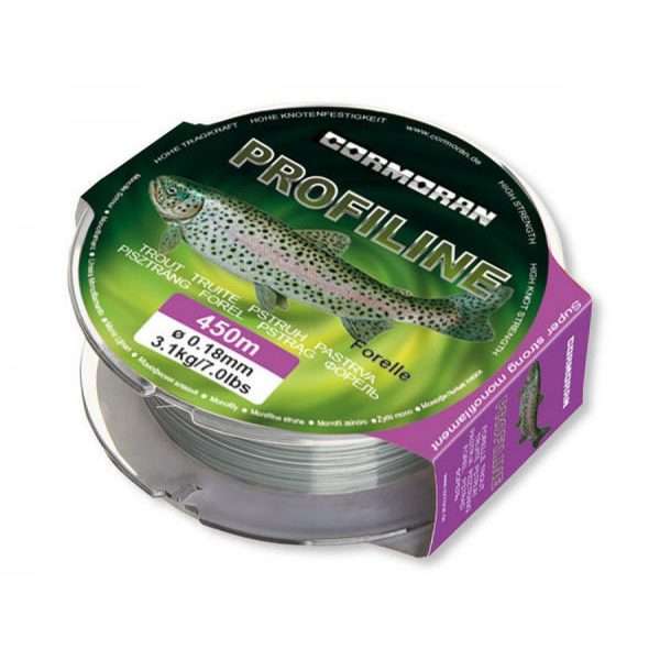 CORMORAN Profiline, grey, Trout, Zielfisch-Monofilschnur 450m / 0.2mm / 3.7kg