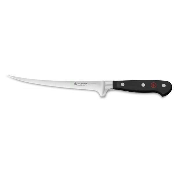 WÜSTHOF Classic, Blade length: 18cm, black, Filleting knife, 1030103818