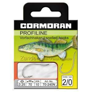 CORMORAN PROFILINE Zanderhaken, Leader hook - model 240N Hook size: 2/0