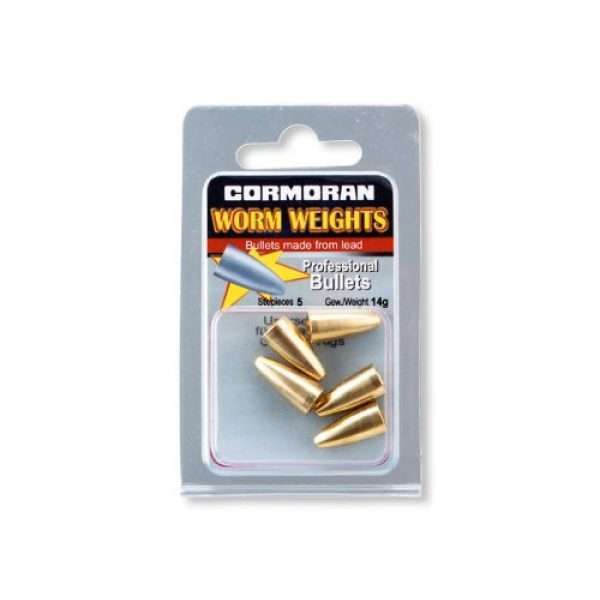 Cormoran Bullet Weights, 7g, 5 pcs, made of brass