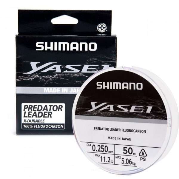 SHIMANO Yasei Predator Fluorocarbon, transparent, Leader Fishing Line 50m / 0.4mm / 11.93kg