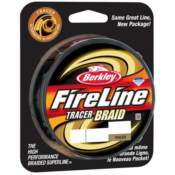 BERKLEY Fireline Tracer Braid, 110m, 0,2mm, 19.5 - 42,99lbs, green-grey, braided fishing line, 1312418