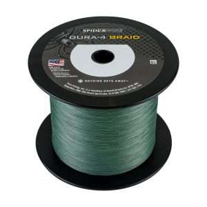 SPIDERWIRE Dura, 1800m, 0,4mm, 45 - 99,21lbs, moss green, braided fishing line, 1450403