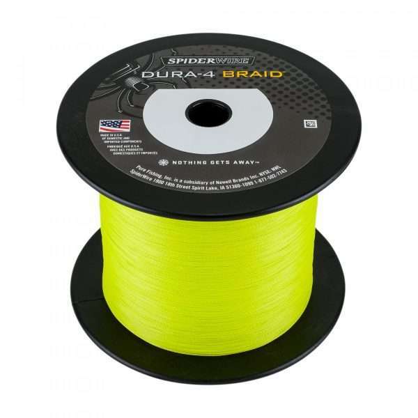 SPIDERWIRE Dura, 1800m, 0,35mm, 35 - 77,16lbs, yellow, braided fishing line, 1450429