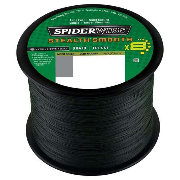 SPIDERWIRE Stealth Smooth x8, 2000m, moss green, Round Braided Fishing Line 2000m / 0.13mm / 11.2kg / 24.69lbs