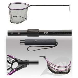 Daiwa Prorex Folding Boat landing net, telescopic, Net with silicone coating 70x60cm