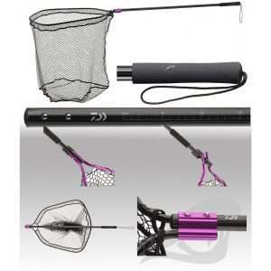 Daiwa Prorex Boat landing net, engraved measuring tape, water repellent silicone coating 100x90cm