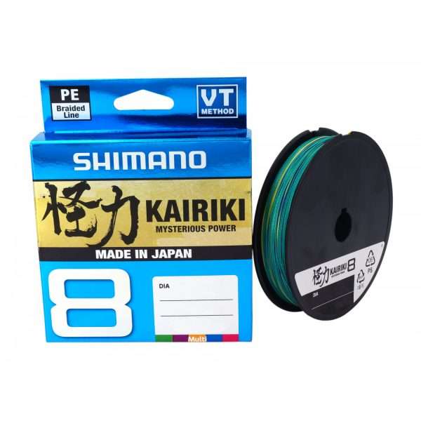SHIMANO Kairiki 8, 300m, mehrfarbig, Geflochtene Angelschnur 0.13mm / 8.2kg / 18.08lbs