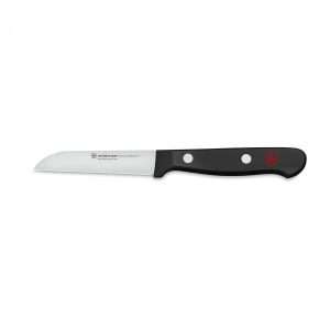 WÜSTHOF Gourmet, black-silver, Vegetable Paring Knife 8cm / Flat Blade