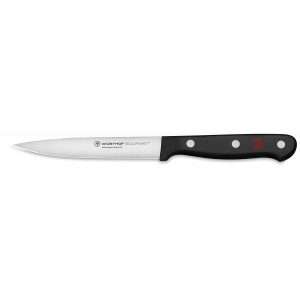 WÜSTHOF Gourmet, black-silver, Vegetable Paring Knife 12cm / Pointed Blade