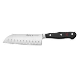 WÜSTHOF Classic, black, Santoku Chef’s Knife, with Hollow Edge 14cm