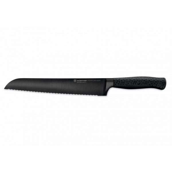 WÜSTHOF Performer, Blade length: 23cm, black, Bread Knife, Double-Serrated, 60-1061201123