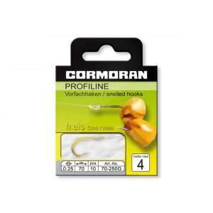 CORMORAN Profiline, Corn hook, 70cm, gold, Snelled Fishing Hooks Hook size: 6