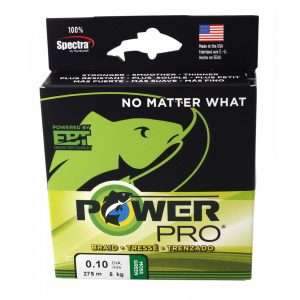 POWERPRO Classic, 275m, 0,1mm, 5kg – 11lbs, moss green, Braided Fishing Line, PPBI27510MG
