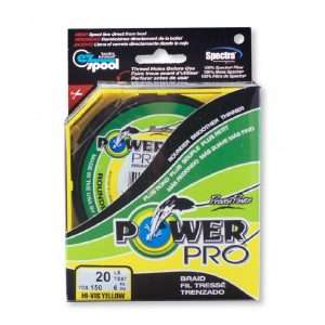 Power Pro Super Line 275m, yellow - braided fishing line 0,15mm, 9kg / 20lbs
