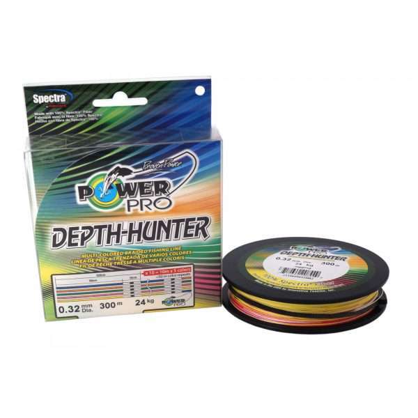 POWERPRO Depth-Hunter, 300m, 0,32mm, 24kg - 53lbs, multicolor, Braided Fishing Line, PPBI30032MJ