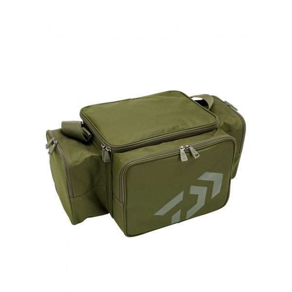 DAIWA Black Widow Compact Tackle Bag, for Carp Fishing Gear, 52x30x24cm, 18705-055